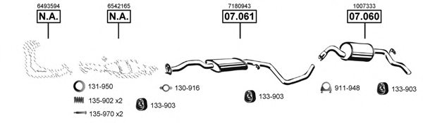ASMET FO070345 Exhaust System
